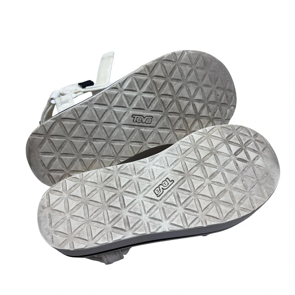 Teva Women's Flatform Universal Mesh Print Platform Sandal White Sz 10